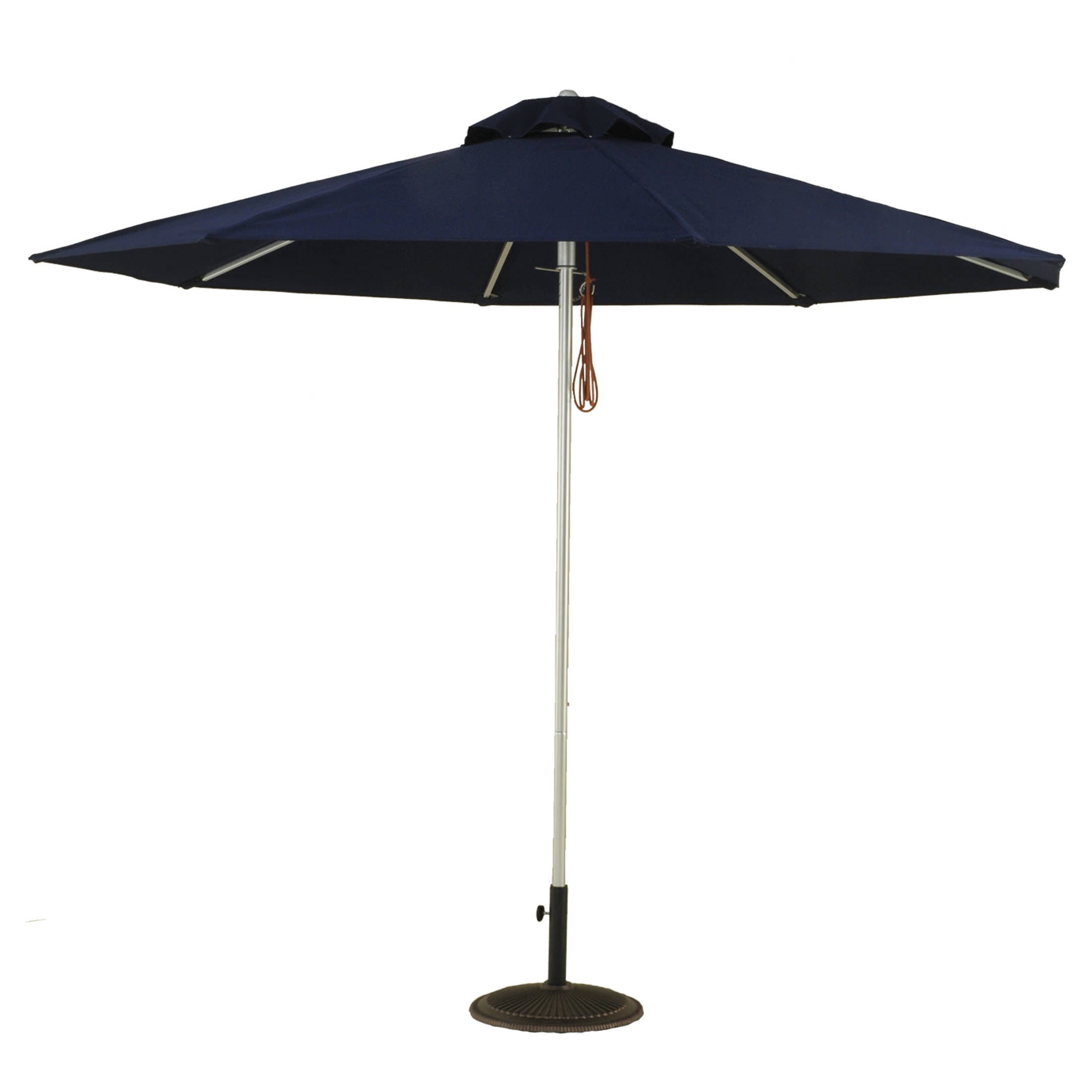 9 Ft Commercial Aluminum Market With Pulley No Tilt Umbrellas Accessories