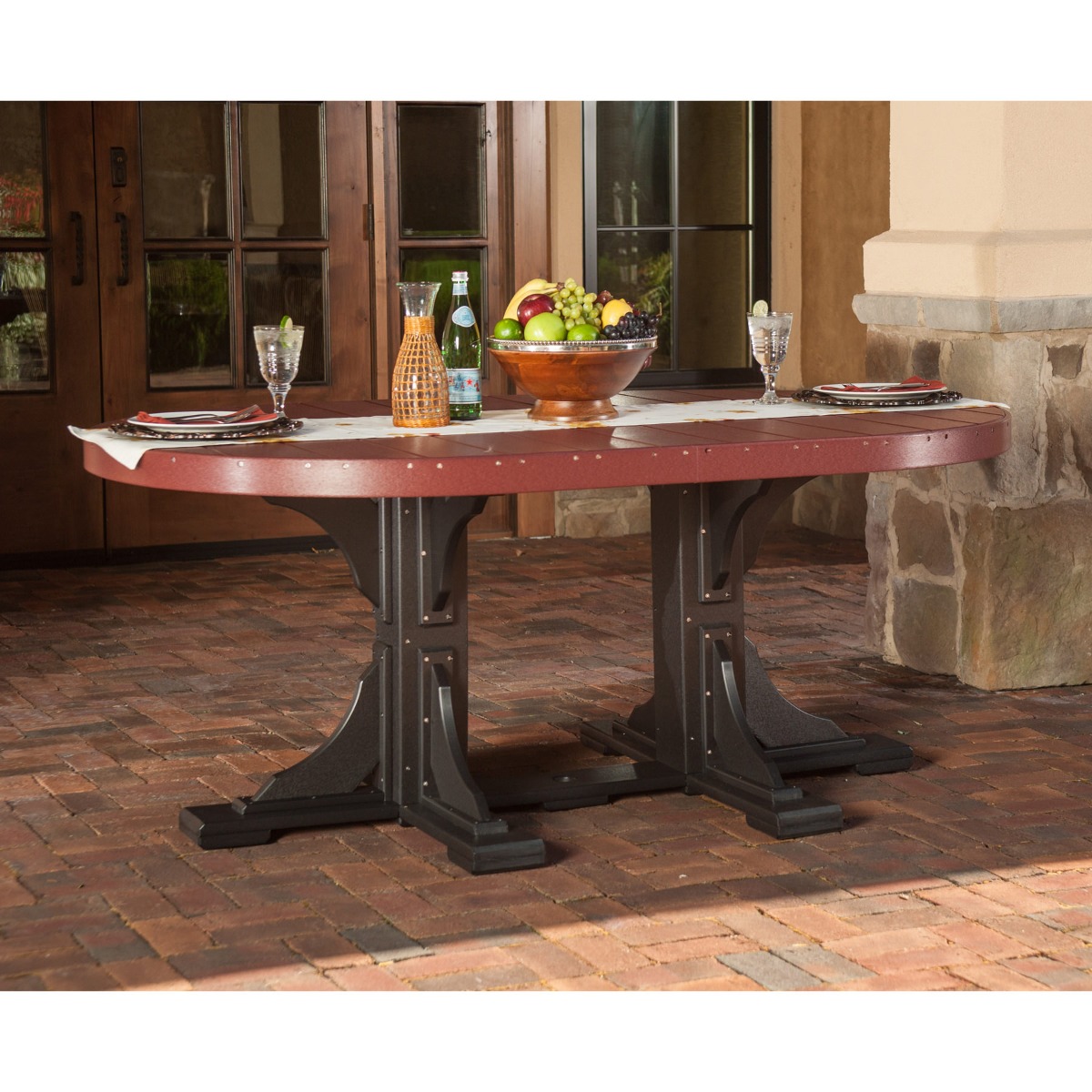 Oval pedestal dining discount table for 6