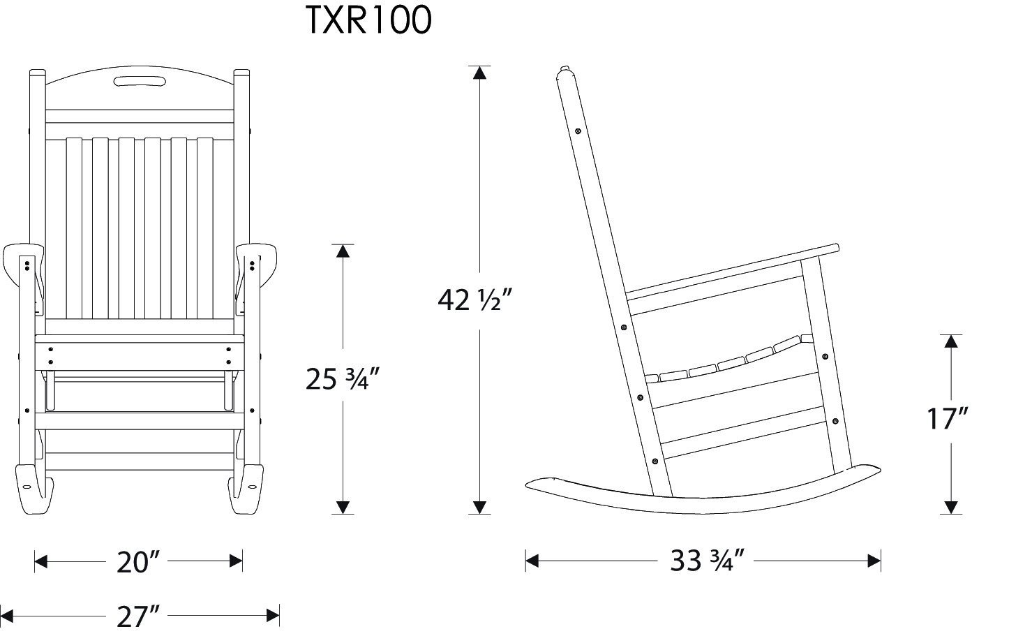 Trex discount rocker set